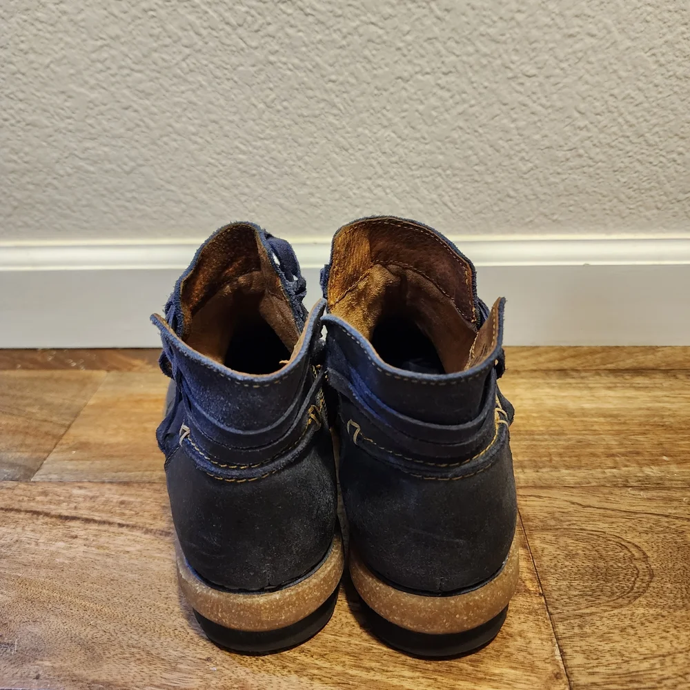 Born Blue Suede Ankle Boots - Picture 2 of 4